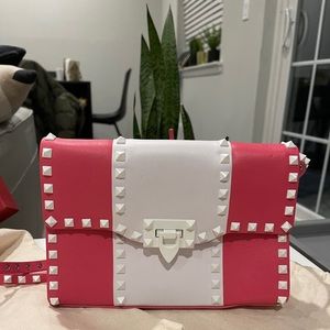 Authentic Valentino pink & white bag